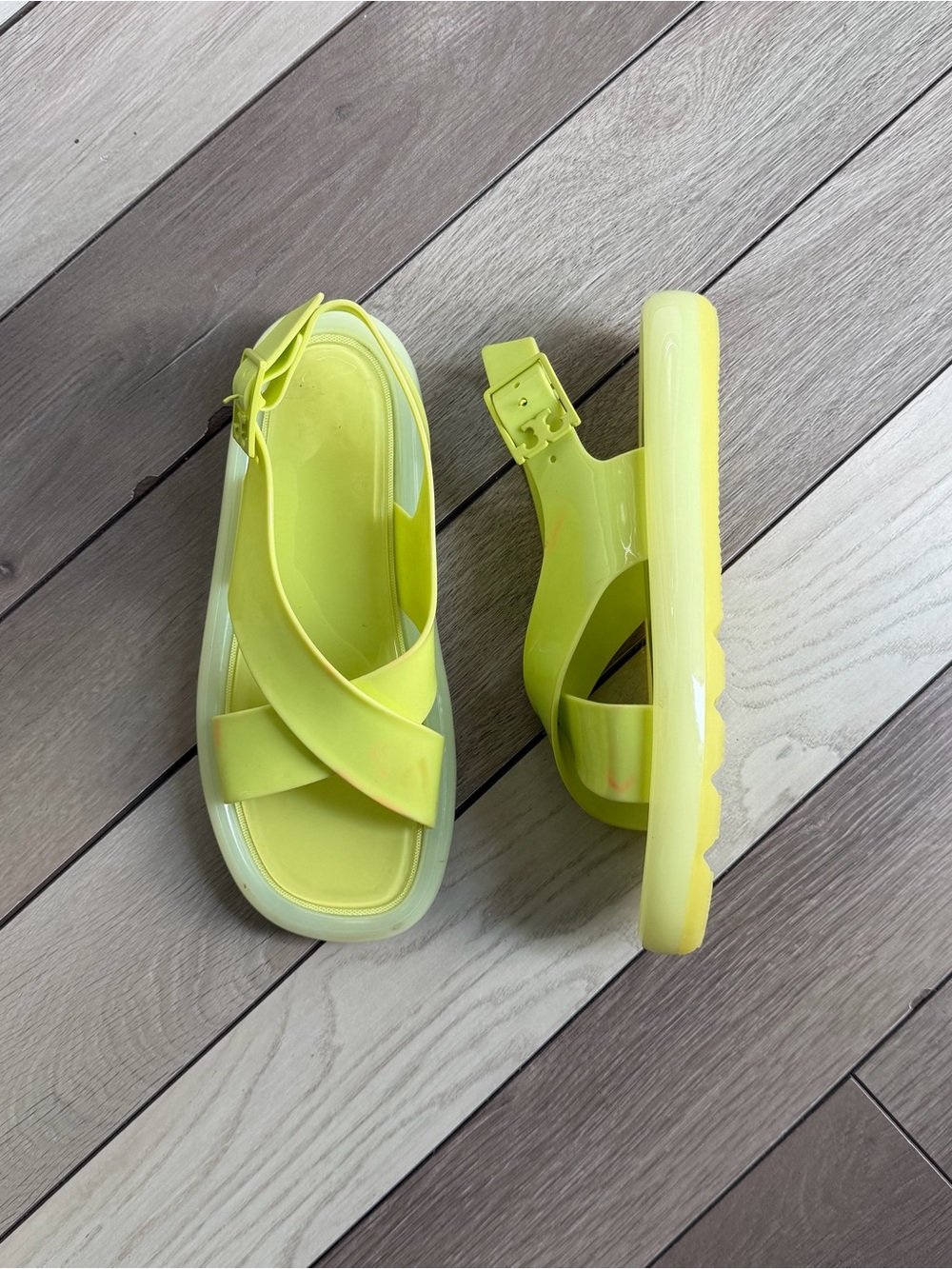 Tory Burch Criss Cross Bubble Jelly Sandals